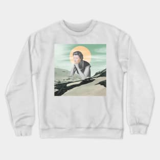 No Use Looking Out - Surreal/Collage Art Crewneck Sweatshirt